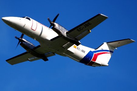 EC-JBE Swiftair Embraer EMB-120FC Brasilia takeoff from Schiphol (AMS - EHAM), The Netherlands, 11june2014, pic-2
