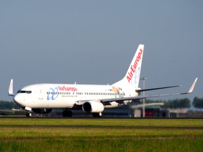 EC-JAP Air Europa Boeing 737-85P(WL) take off from Schiphol (AMS - EHAM), The Netherlands, 17may2014, pic-1