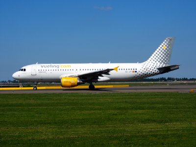EC-JFF Vueling A320-232 at Schiphol (AMS - EHAM), The Netherlands, 18may2014, pic-2 photo