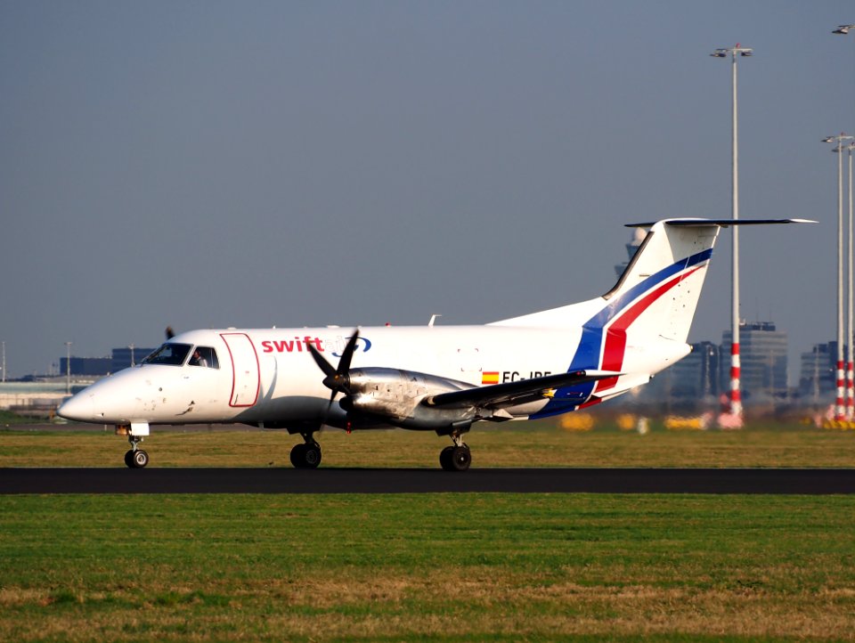 EC-JBE Swiftair Embraer EMB-120FC Brasilia, cn 120013 at Schiphol (AMS - EHAM), Netherlands, pic1