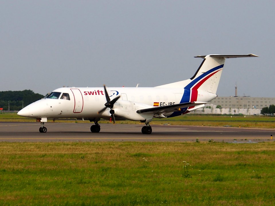 EC-JBE Swiftair Embraer EMB-120FC Brasilia - cn 120013, taxiing 22july2013 pic-001., taxiing 22july2013 pic-003