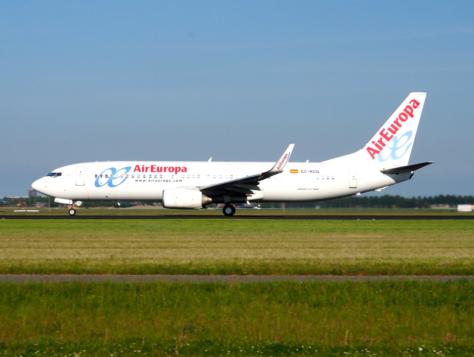 EC-KCG Air Europa Boeing 737-800 take-off from Schiphol (AMS - EHAM), The Netherlands, 16may2014, pic-2