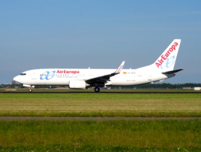 EC-KCG Air Europa Boeing 737-800 take-off from Schiphol (AMS - EHAM), The Netherlands, 16may2014, pic-2