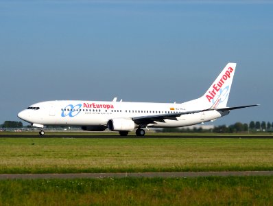 EC-KCG Air Europa Boeing 737-800 take-off from Schiphol (AMS - EHAM), The Netherlands, 16may2014, pic-1