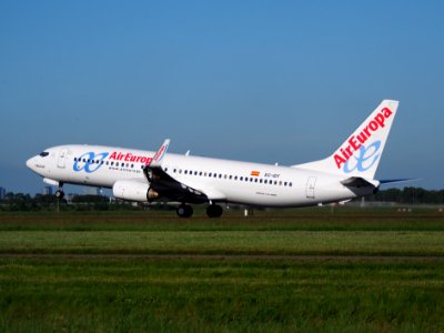 EC-IDT Air Europa Boeing 737-86Q(WL) takeoff from Schiphol (AMS - EHAM), The Netherlands, 11june2014, pic-4