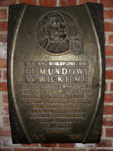 Edmund Nowicki's Plaque at Church of St. Bridget in Gdańsk