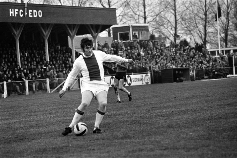 EDO tegen Ajax 0-4 in KNVB-beker. Sjaak Swart, Bestanddeelnr 923-0766