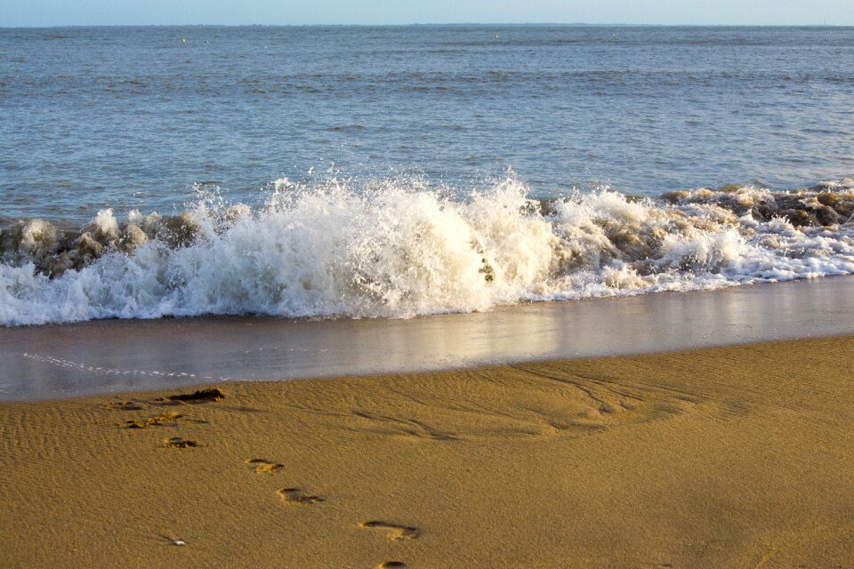 Wave france sunset