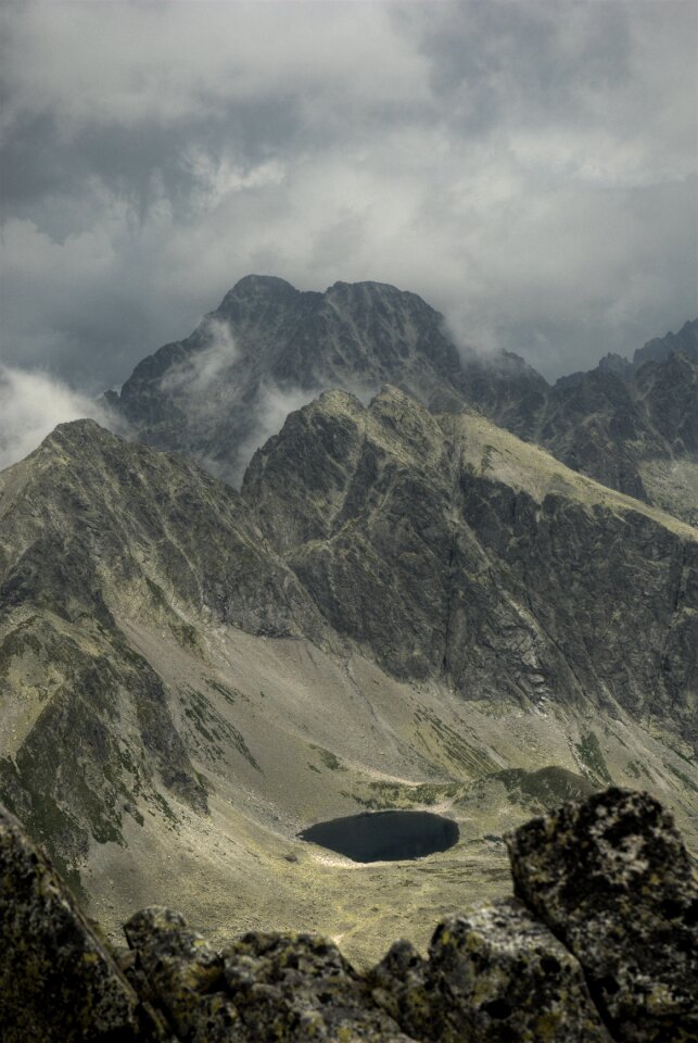 Top view mountains nature photo