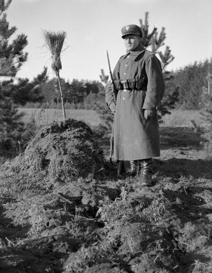 Een bezem doet dienst als grensmarkering, Bestanddeelnr 190-1191