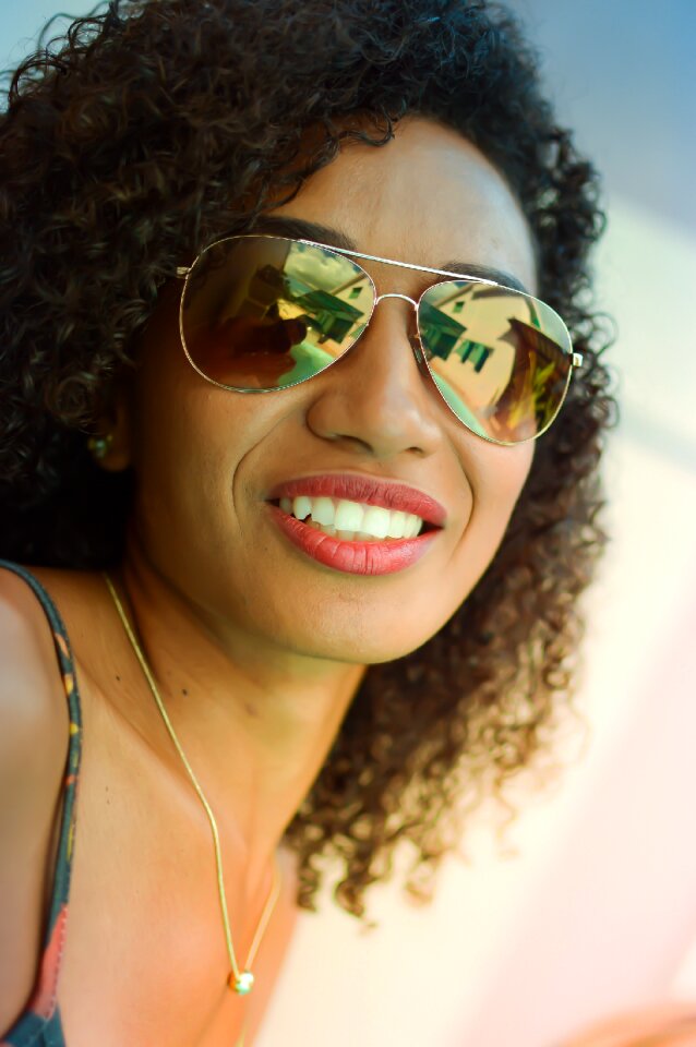 Model portrait reflections