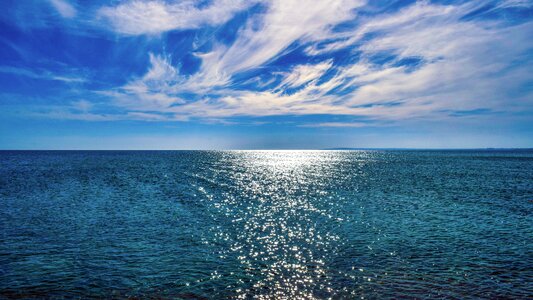 Sky clouds seascape