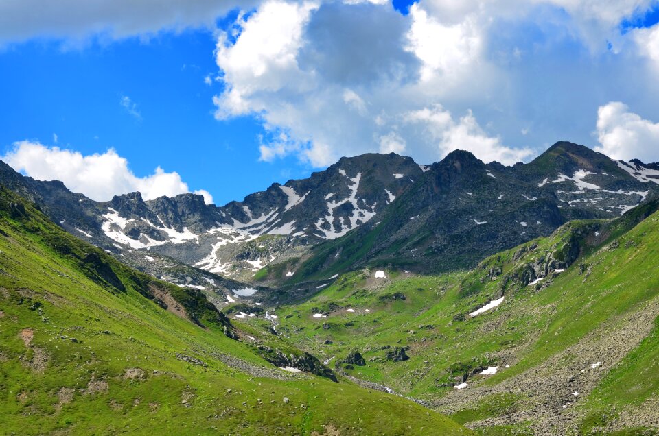 Mountain clouds peace photo