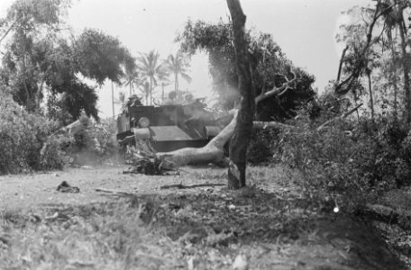 Een bren-carrier baant zich een weg, Bestanddeelnr 39-3-3