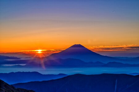 The southern alps from outlook october japan