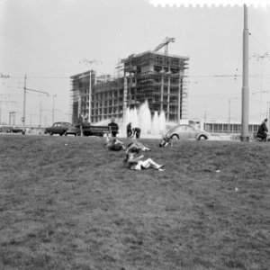 Exterieur Shelltankergebouw aan het Hofplein te Rotterdam, Bestanddeelnr 910-2697
