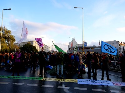 Extinction Rebellion blockade Kottbusser Brücke 2019-10-10 17