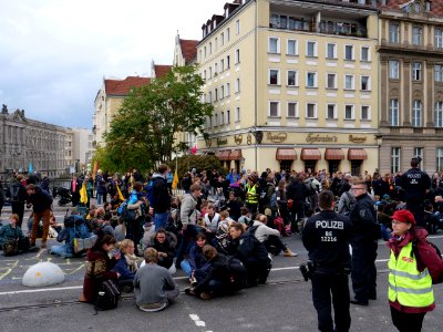 Extinction Rebellion blockade Mühlendammbrücke 2019-10-09 71