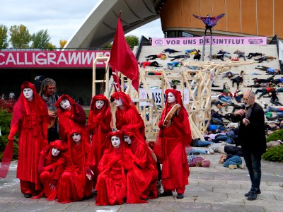 Extinction Rebellion action in front of Kongresshalle Berlin 29