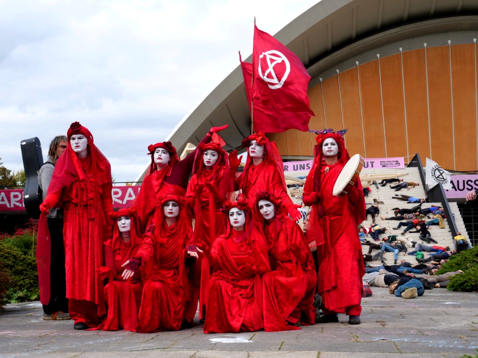 Extinction Rebellion action in front of Kongresshalle Berlin 23