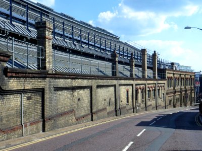 Exterior Brickwork of Brighton Railway Station facing Terminus Road (August 2013) (2) photo