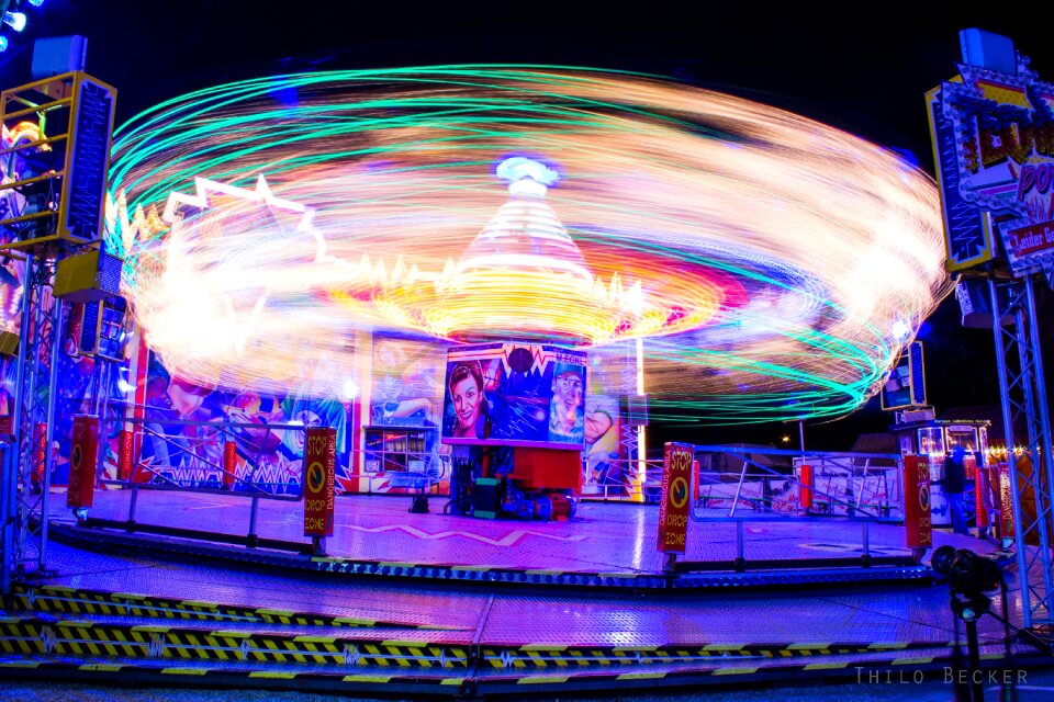 Folk festival chain carousel colorful