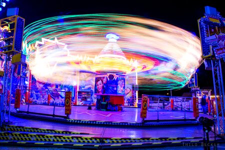 Folk festival chain carousel colorful photo