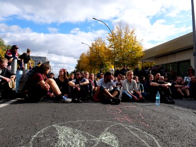 Extinction Rebellion blockade Alt-Moabit 2019-10-12 19
