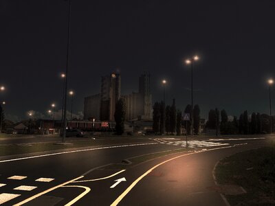 Road urban night