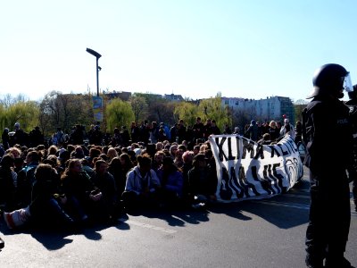 Extinction Rebellion blockade of the Oberbaumbrücke 04