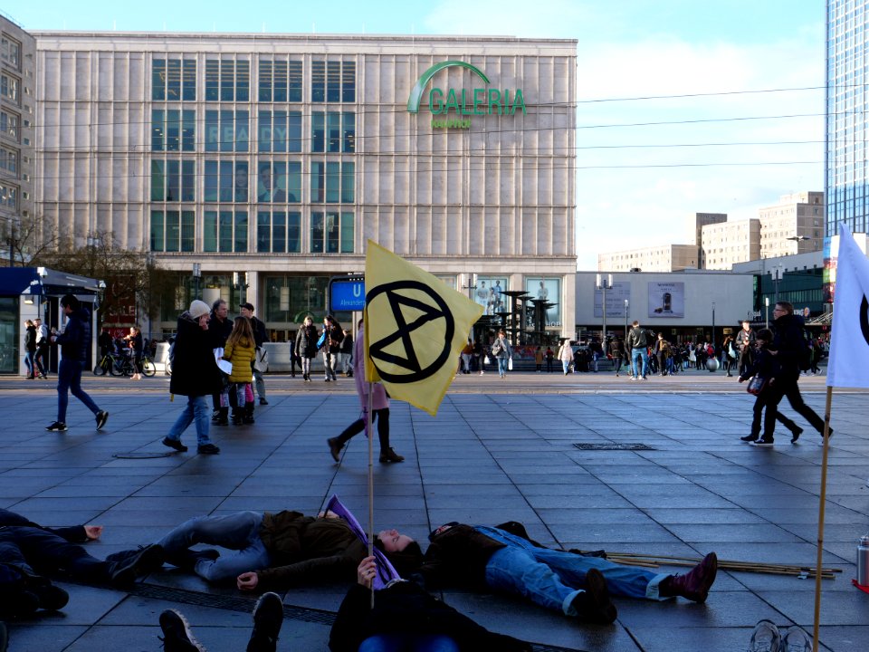 Extinction Rebellion Die-in at the Alexanderplatz 09-02-2019 13