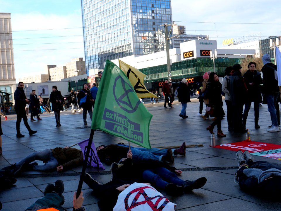 Extinction Rebellion Die-in at the Alexanderplatz 09-02-2019 14