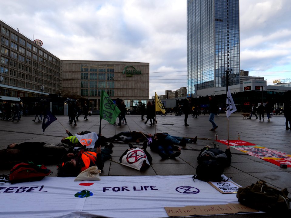 Extinction Rebellion Die-in at the Alexanderplatz 09-02-2019 01