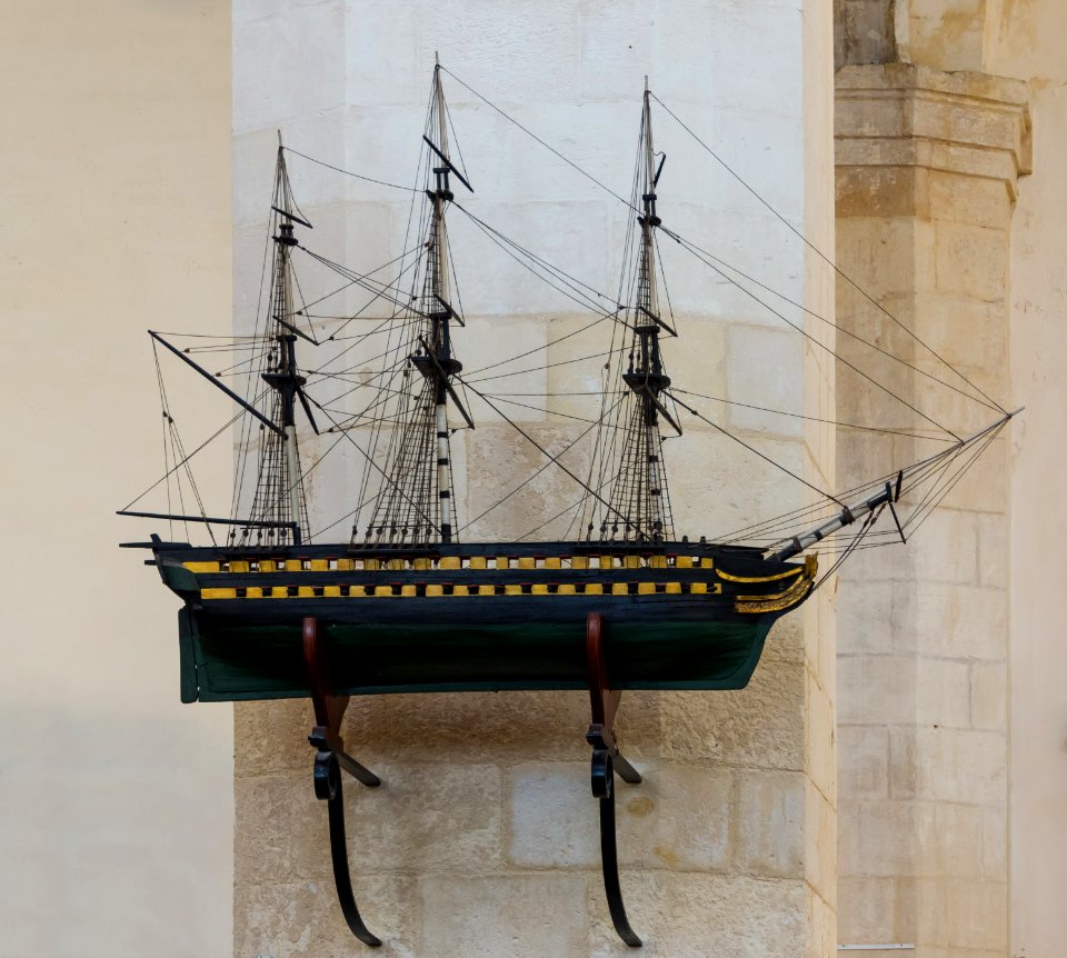 Ex-voto ship Augustin de la Rochelle, ca 1810, Church Saint-Sauveur La Rochelle
