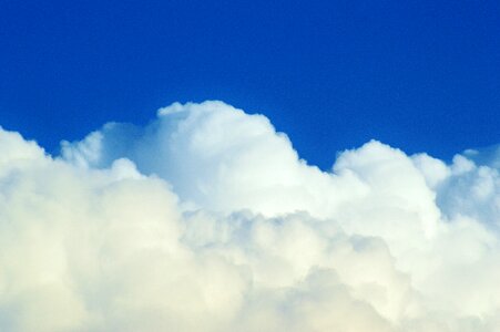 Cumulus clouds blue clouded sky photo