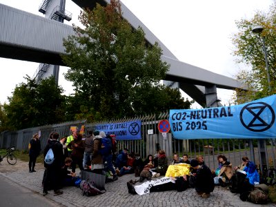 Extinction Rebellion blockade Reuter power plant 2019-10-11 10