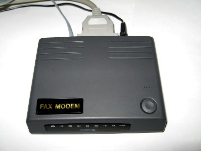 External 33.6k serial dial-up modem