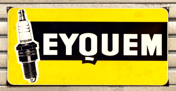 EYQUEM, Enamel advert sign at the den hartog ford museum pic-115