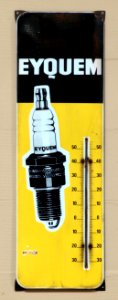Eyquem thermometer, Enamel advert sign at the den hartog ford museum pic-026
