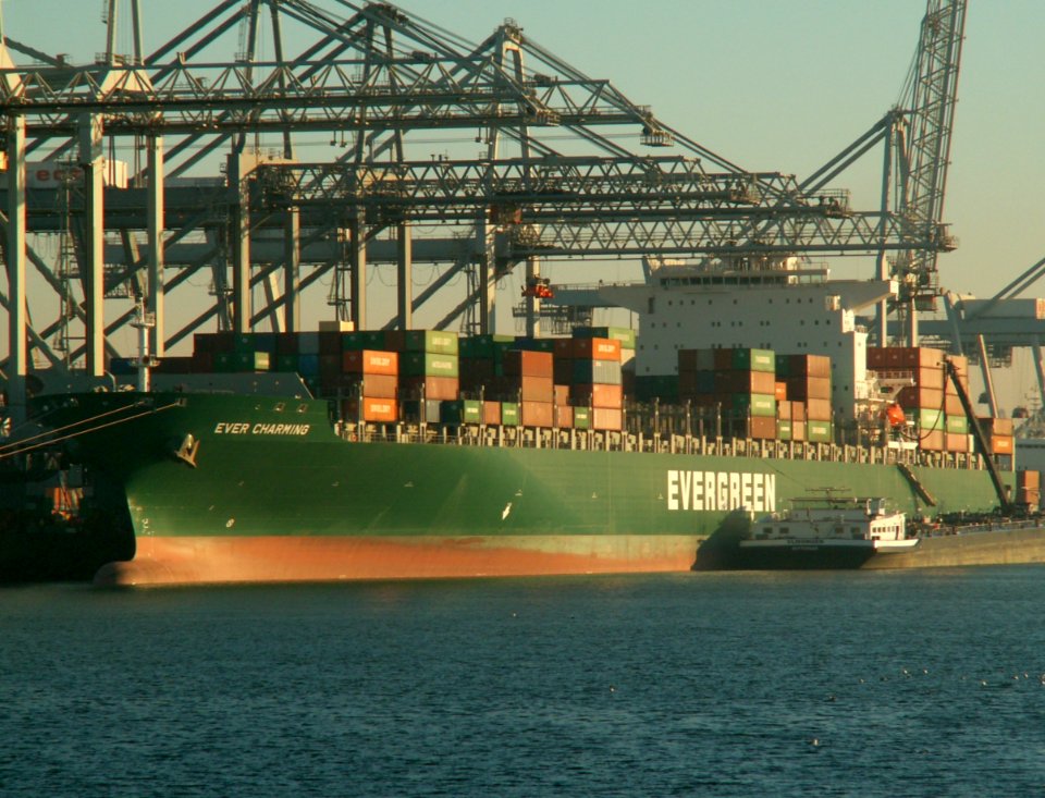 Ever Charming, at the Amazone harbour, Port of Rotterdam, Holland 29-Jan-2006