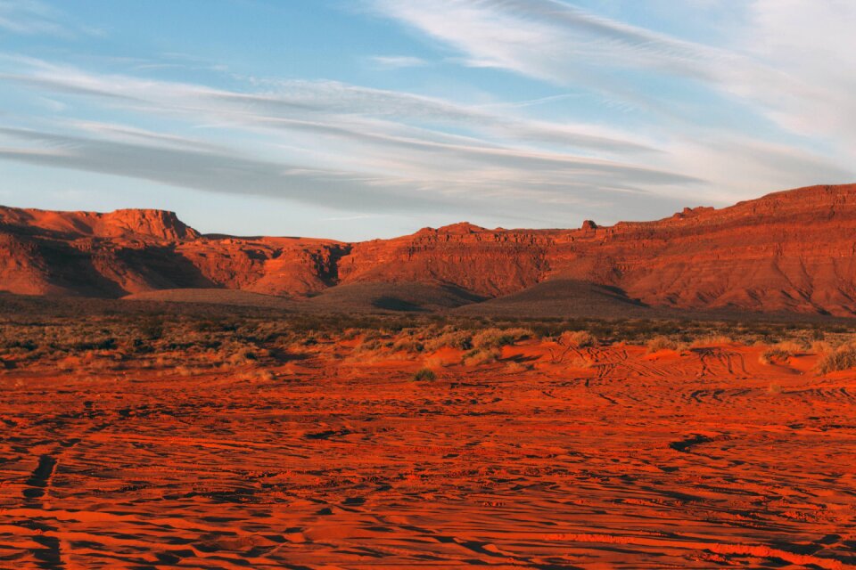 Arid desert landscape nature photo