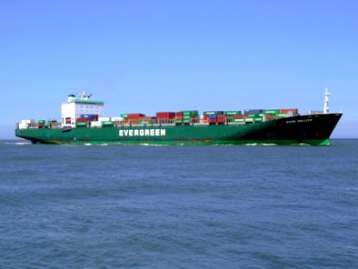 Ever Deluxe p5 approaching Port of Rotterdam, Holland 04-Aug-2007