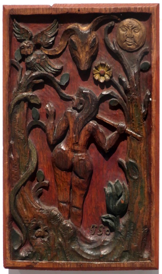 Eve with Serpent and Other Animals by Paul Gauguin, 1889, painted oak