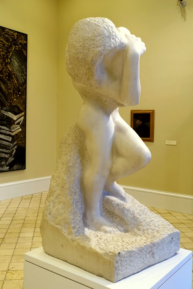 Eve in Despair, by Auguste Rodin, commissioned in 1906 by Samuel P. Colt, delivered in 1915, marble - Meadows Museum - Southern Methodist University - DSC05439