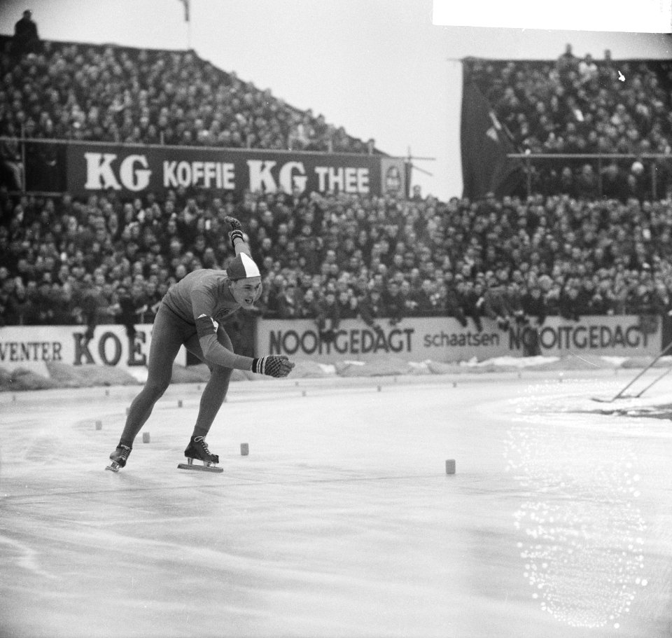 Europese Schaatskampioenschappen te Deventer, Bartling in aktie, Bestanddeelnr 918-7125