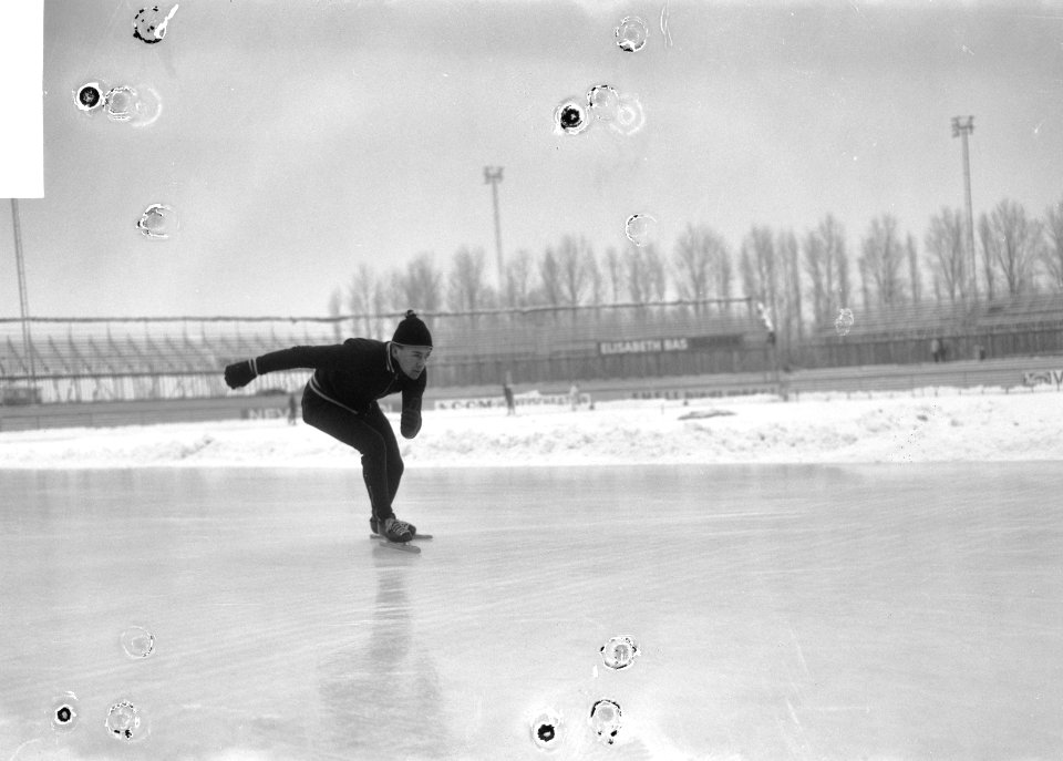 Europese schaatskampioenschappen te Deventer, Eddy Verheyen in aktie, Bestanddeelnr 918-6910