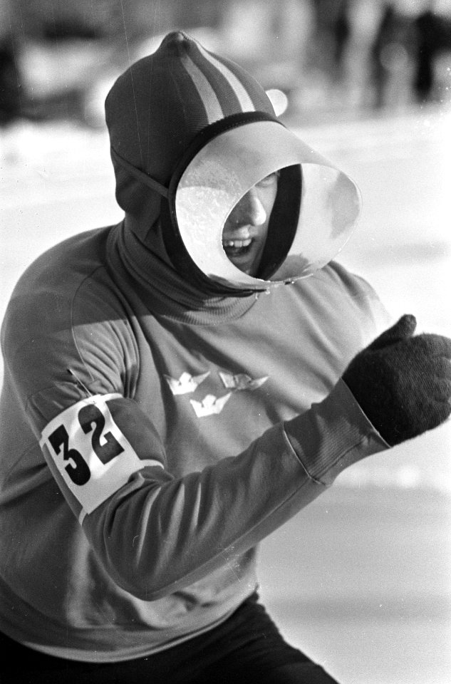 Europese Schaatskampioenschappen te Lathi, Finland, Johnny Nilson aan de start m, Bestanddeelnr 920-0242