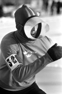 Europese Schaatskampioenschappen te Lathi, Finland, Johnny Nilson aan de start m, Bestanddeelnr 920-0242