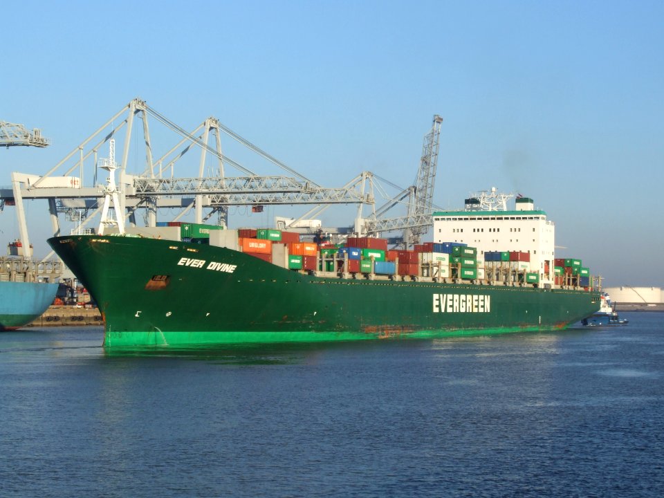 Ever Divine IMO 9134282 p1, at the Amazone harbour, Port of Rotterdam, Holland 15-Dec-2007