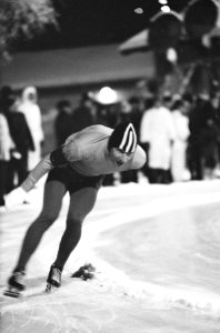 Europese Schaatskampioenschappen te Lathi, Finland, Kees Verkerk in aktie, Bestanddeelnr 920-0244
